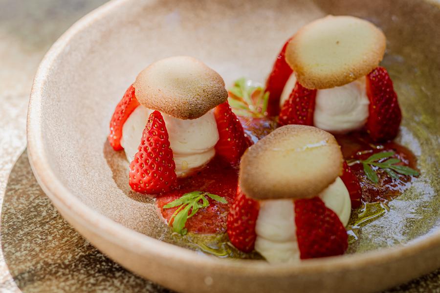 Fraises huile d'olive