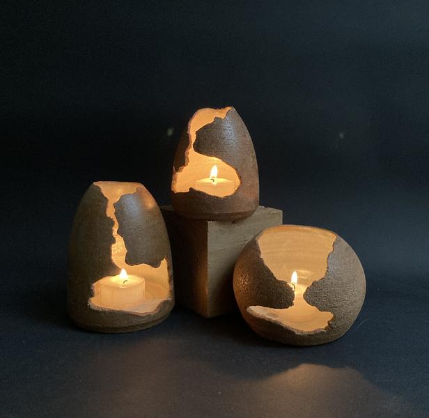 Bougeoir en céramique par l'atelier Pepperclay Ceramic 