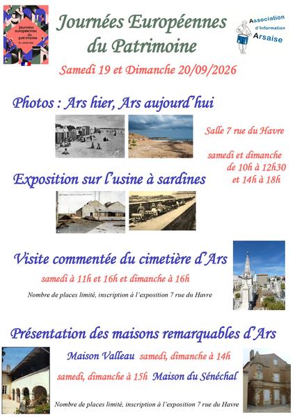 Journées Européennes du Patrimoine - Présentation des maisons remarquables d'Ars-en-Ré