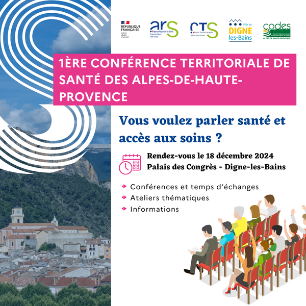 1ère Conférence Territoriale de Santé des... Le 18 déc 2024