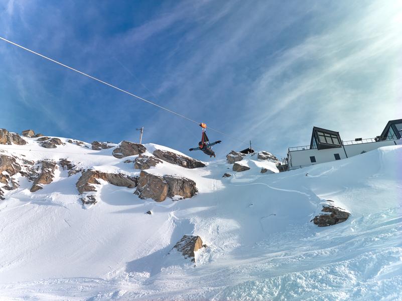 La Tyrolienne de l'Aiguille Rouge Les Arcs