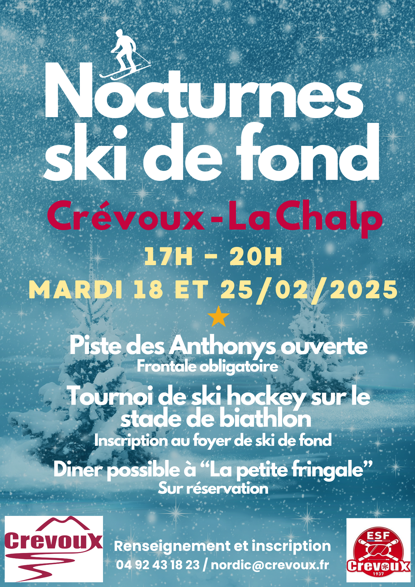 Nocturnes Ski de fond CREVOUX