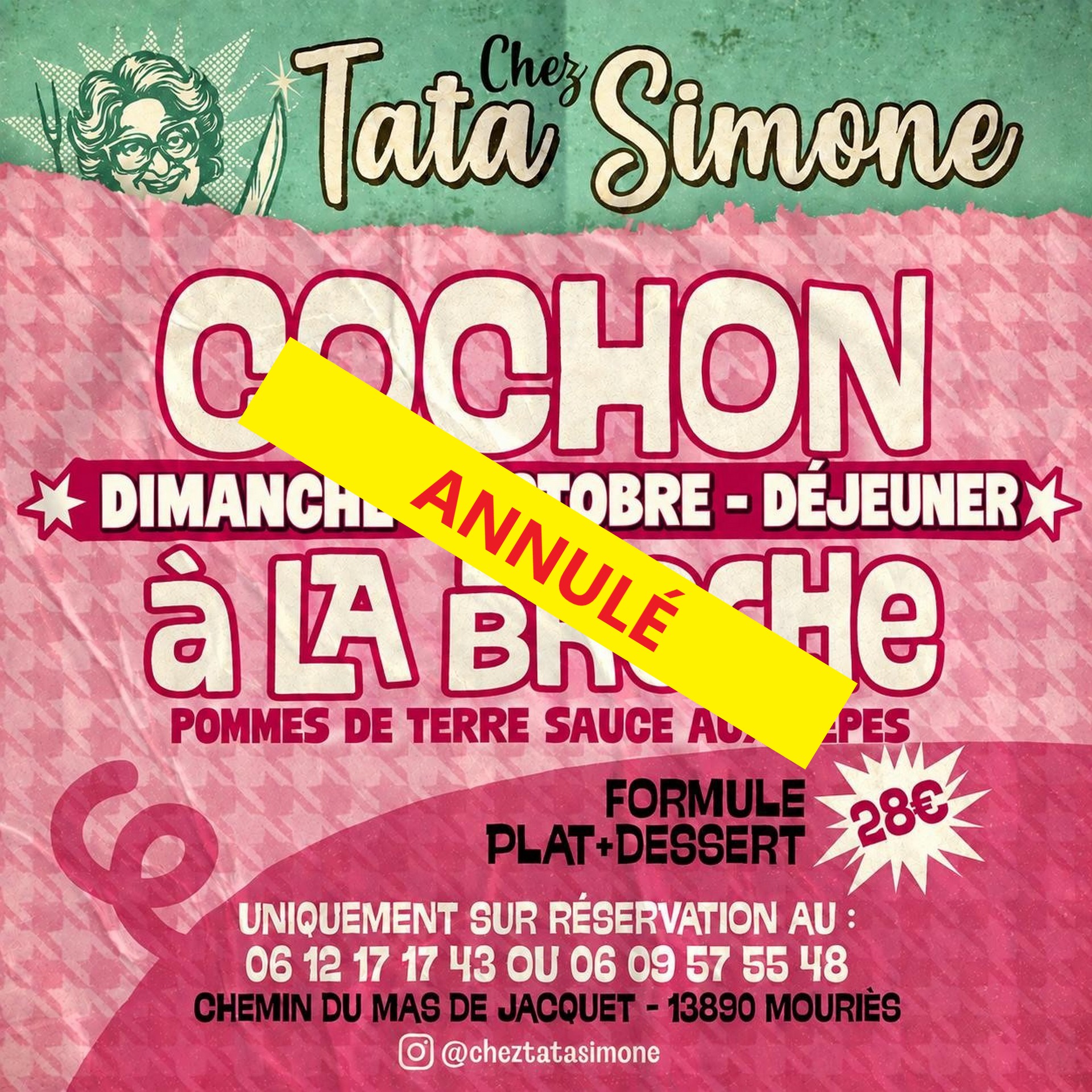 [ANNULÉ] Déjeuner festif Chez Tata Simone