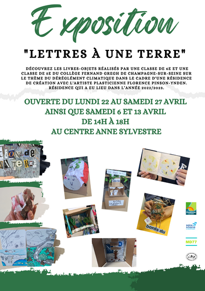 Exposition : "Lettres à une terre" Du 6 au 27 avr 2024