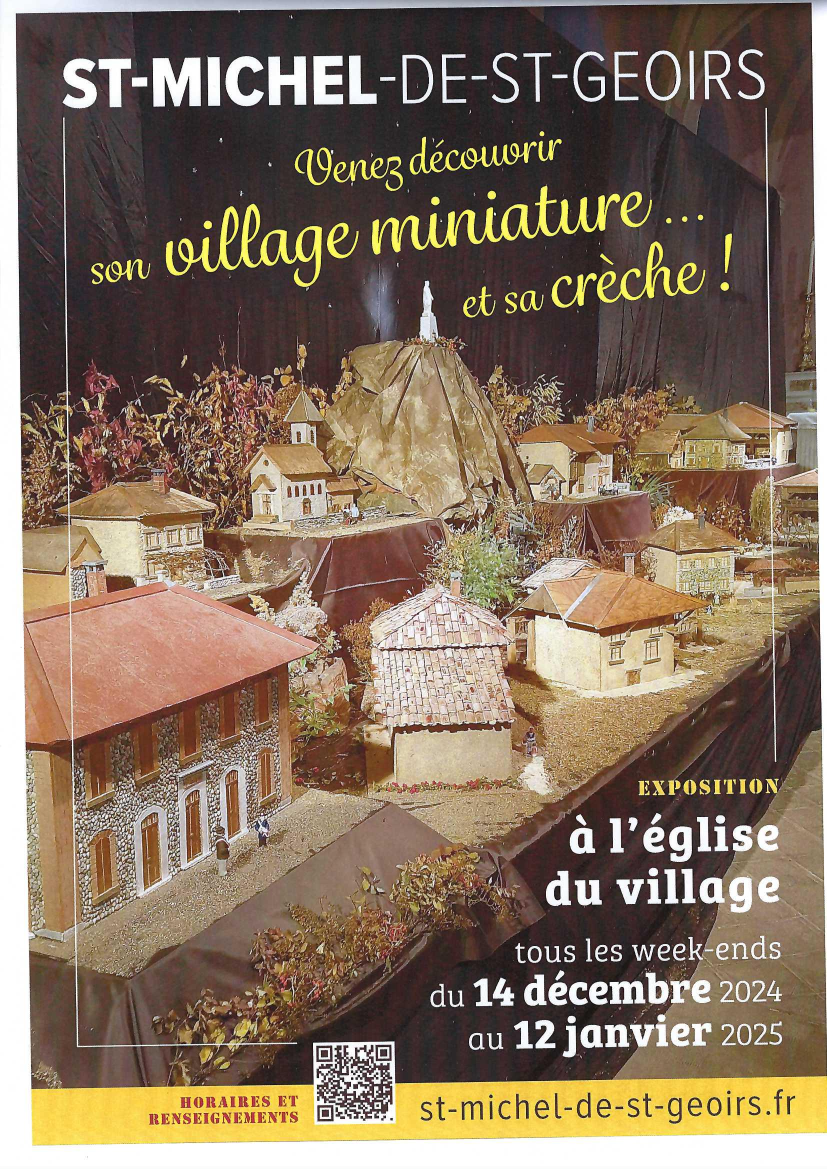 Village miniature et sa crèche