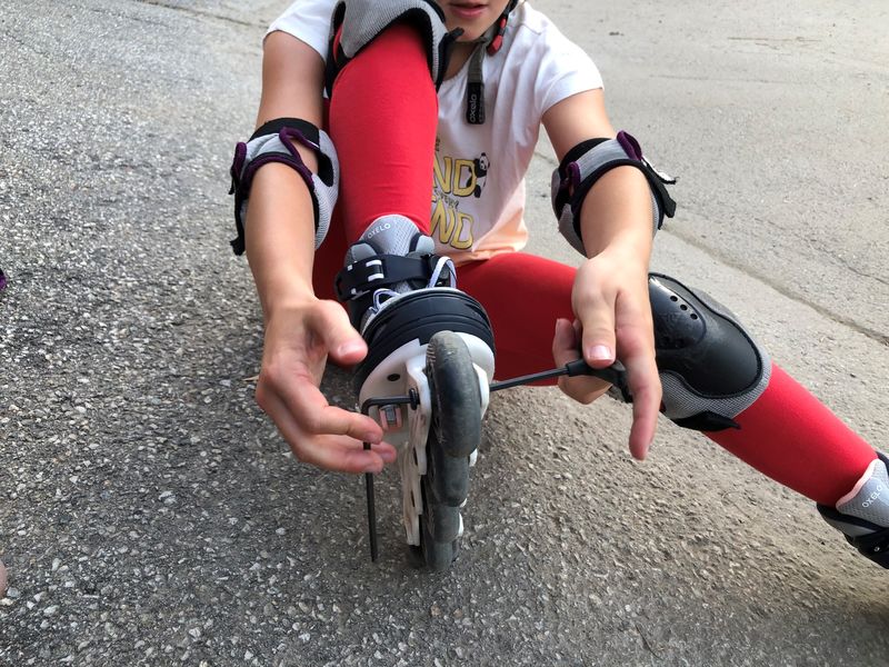 Cours de roller à Valloire