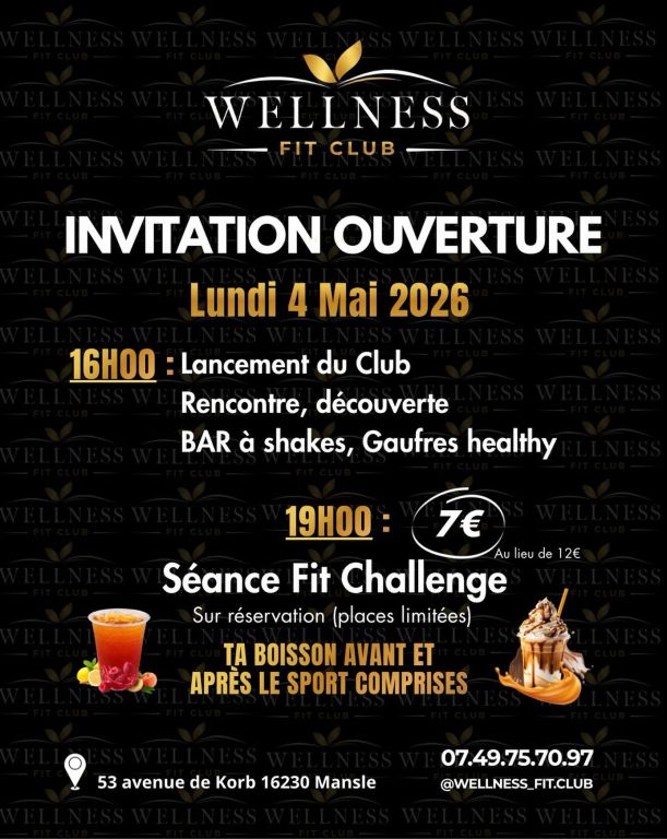 Invitation ouverture Wellness Fit Club