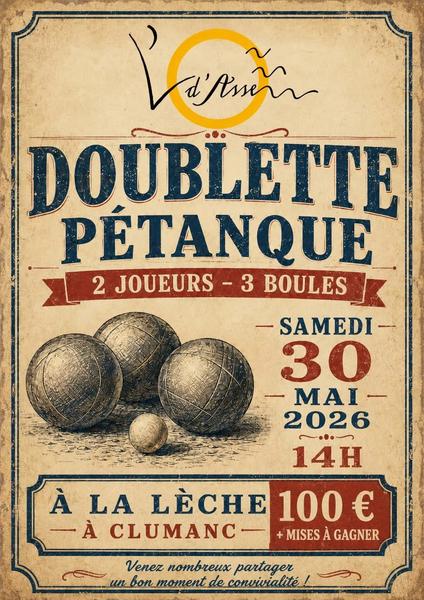 Concours de pétanque doublette