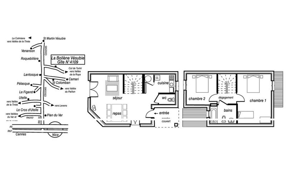 Gîte Héliotrope-Le plan-La Bollène-Vésubie-Gîtes de France des Alpes-Maritimes