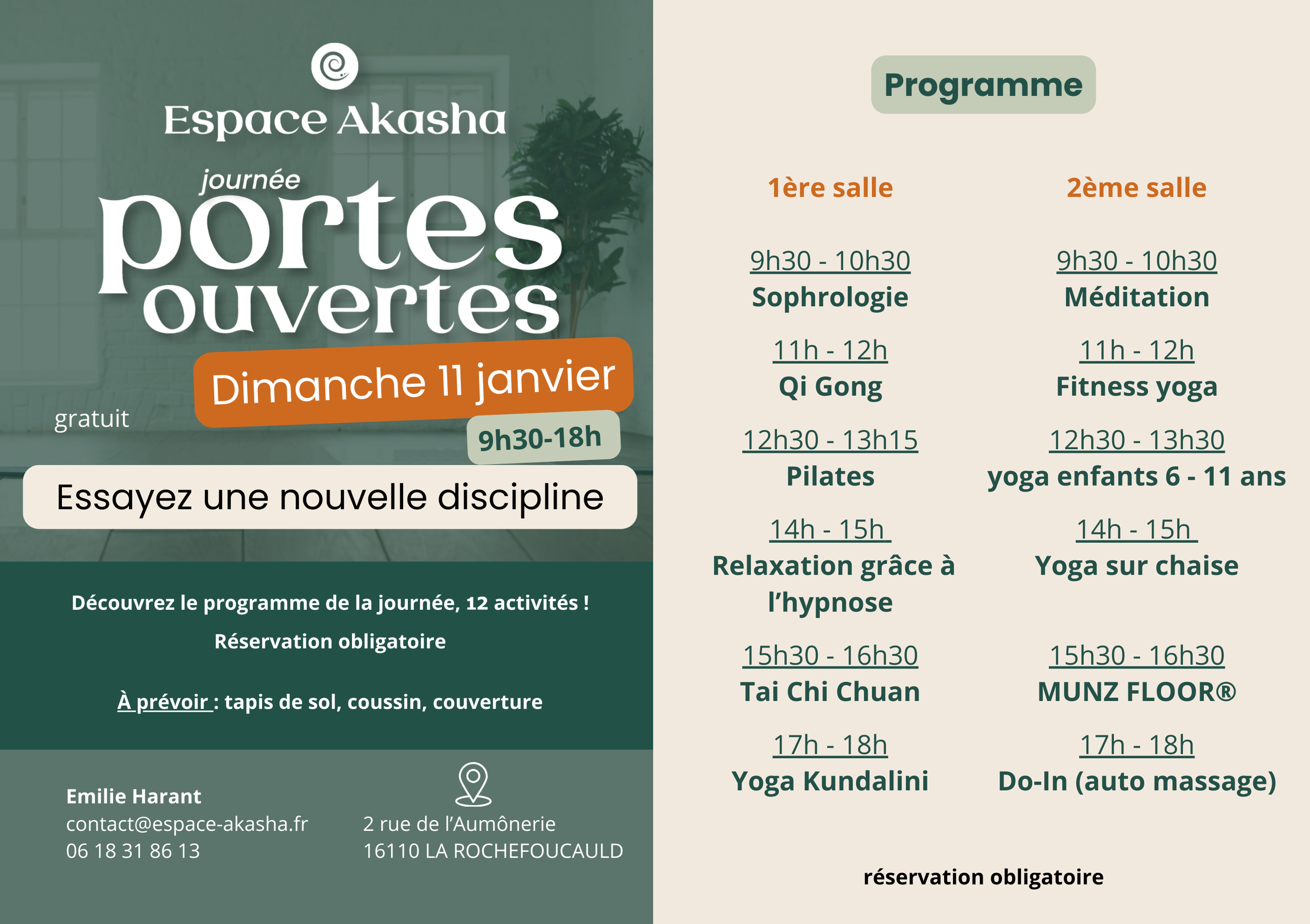 Journée portes ouvertes Espace Akasha