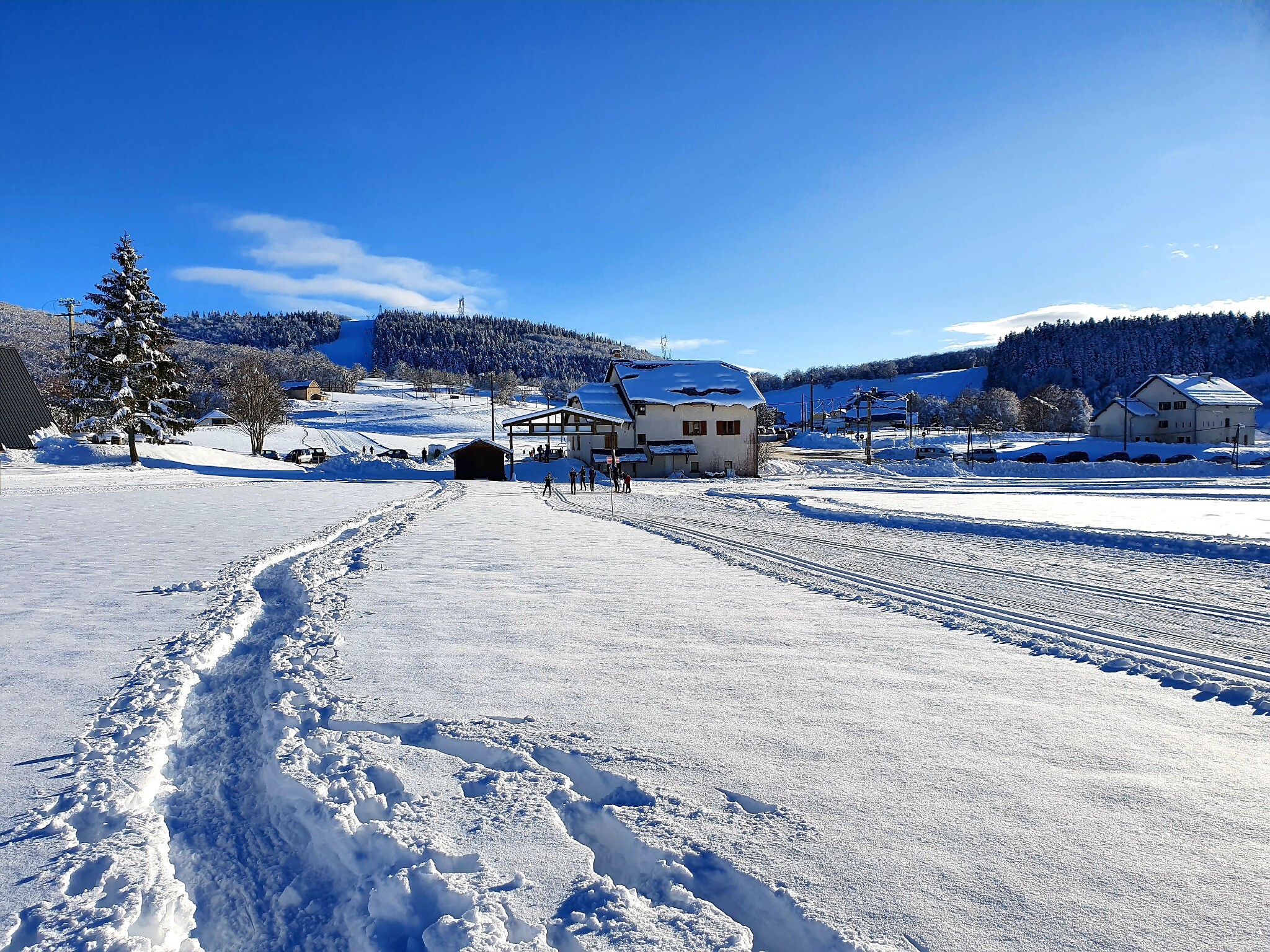Piste verte de ski de fond du Plateau de Retord : Le Fond des Plans