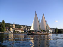 Barque La Savoie et Eglise d'Evian