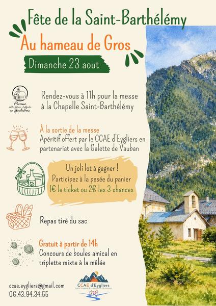 Fête de la saint Barthélémy du hameau de Gros