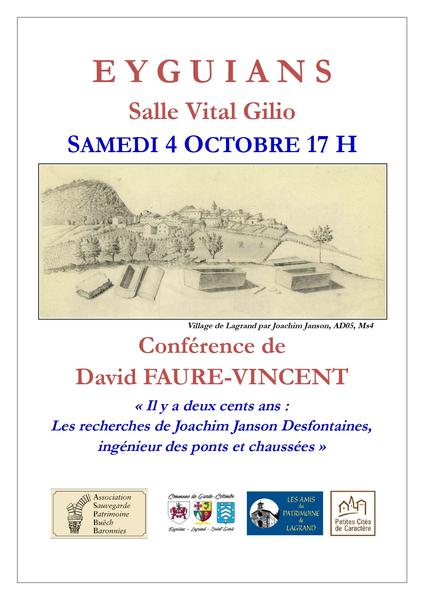 - © ASPPBB Conférence : 'Il y a deux cents ans, les recherches de Joachim Janson Desfontaines, ingénieur des ponts et chaussées'_Garde-Colombe - © ASPPBB
