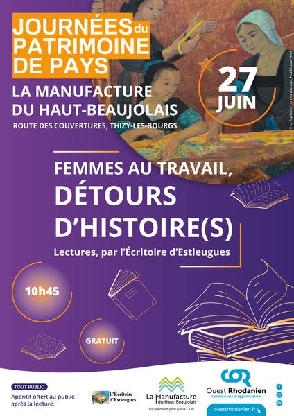 Lecture : FEMMES AU TRAVAIL, DÉTOURS D’HISTOIRE(S)