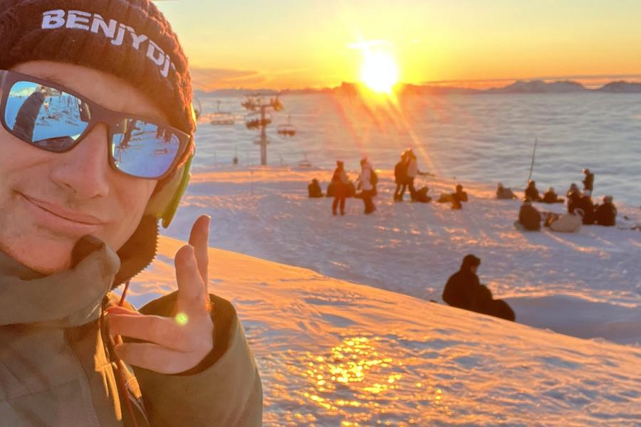 Coucher de soleil au sommet de la Bérangère avec BENjYDj®