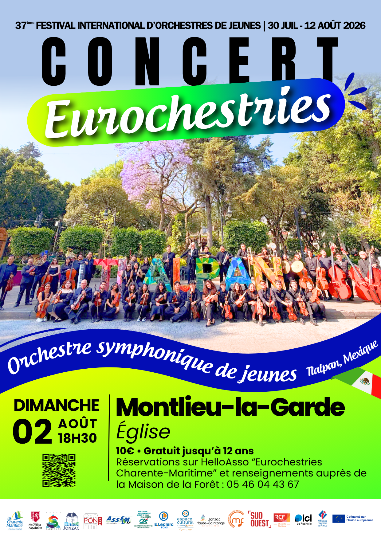 Concert de l'orchestre symphonique Talpan (Mexique) - 37ème festival international des Eurochestries