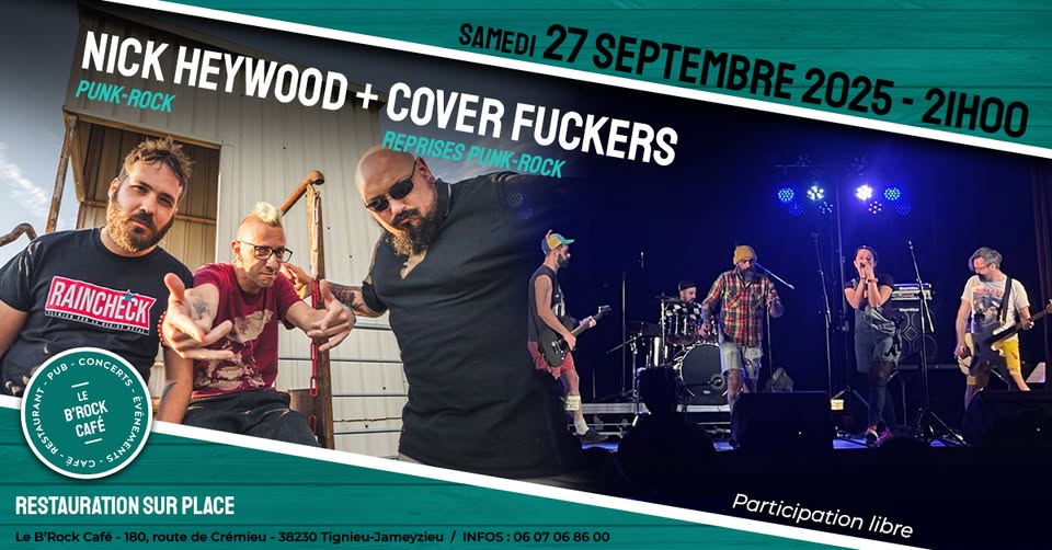 Concert du B'rock café : Nick Heywood et Cover fuckers - Tignieu-Jameyzieu - Ba…