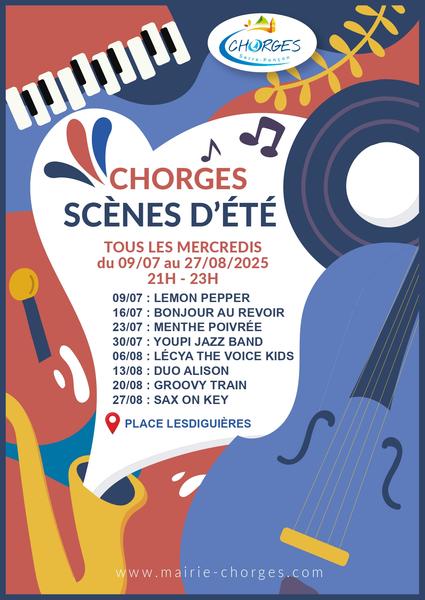 Concerts marchés nocturnes - Scènes d'été CHORGES - © Mairie de Chorges Concerts marchés nocturnes - Scènes d'été CHORGES - © Mairie de Chorges