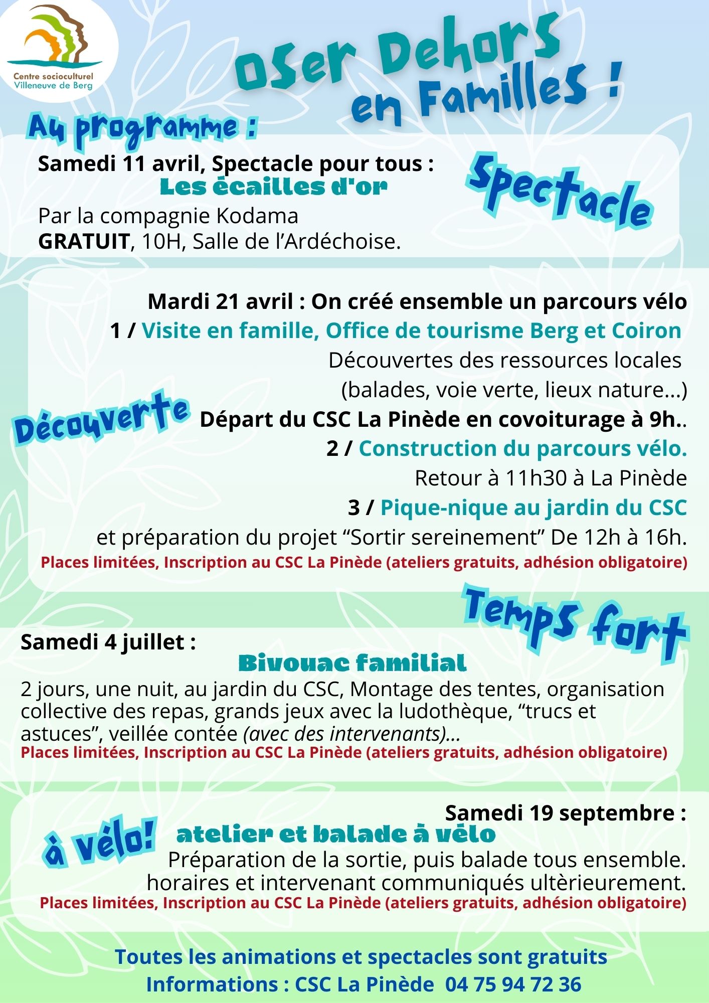 Atelier et balade à vélo
