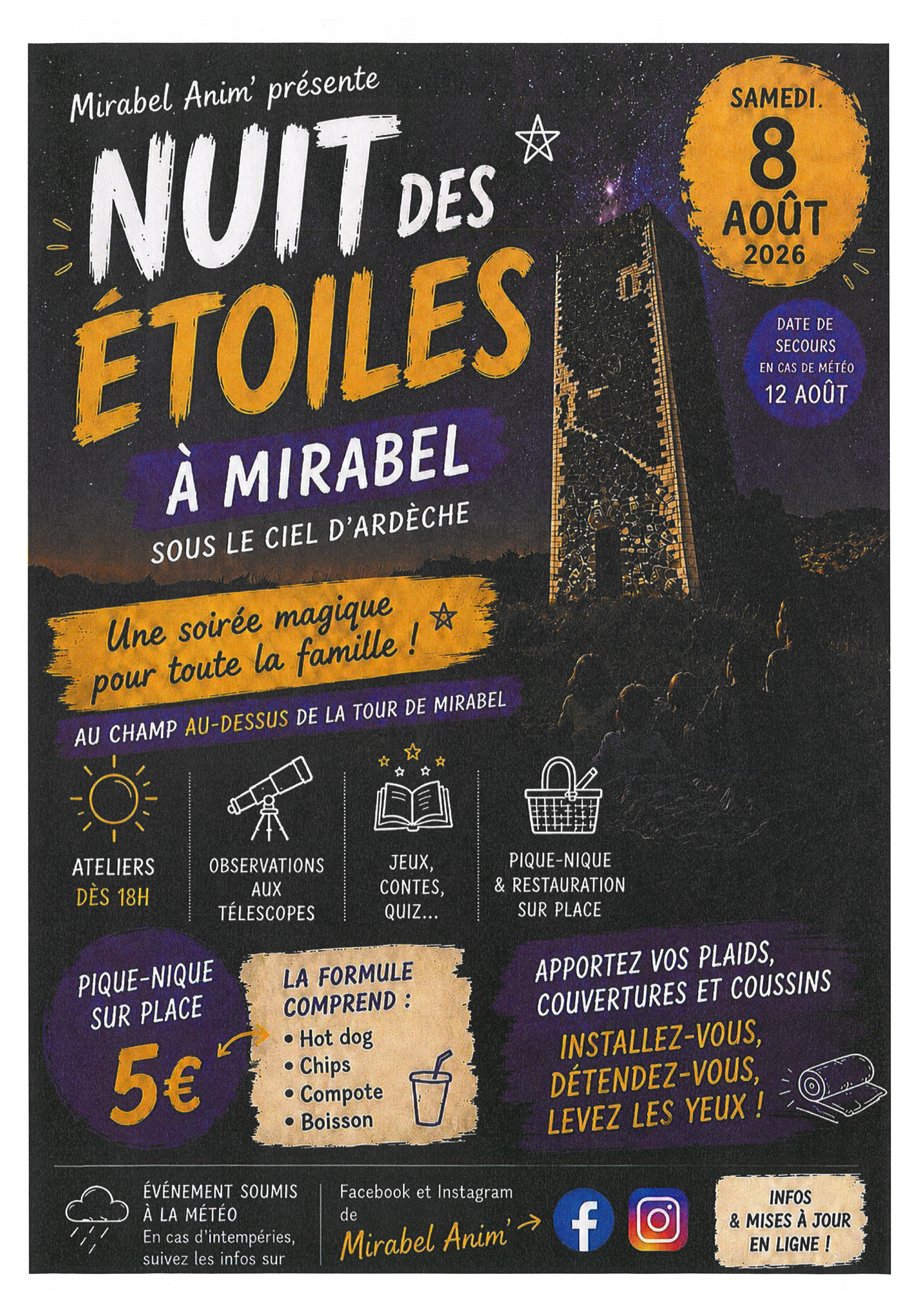 La nuit des étoiles avec Mirabel Anim'