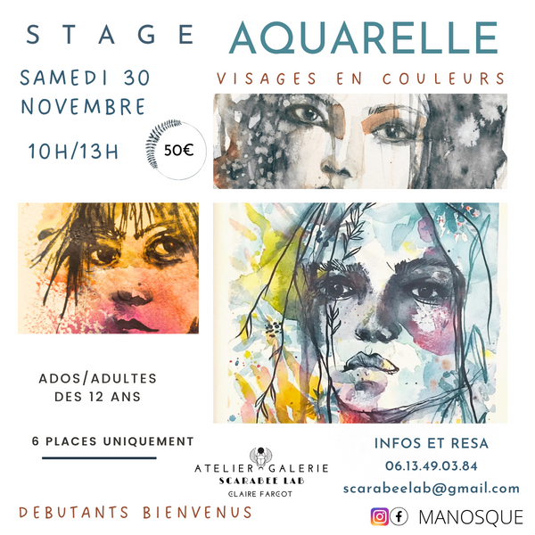 Stage portraits sur fonds colorés Le 30 nov 2024