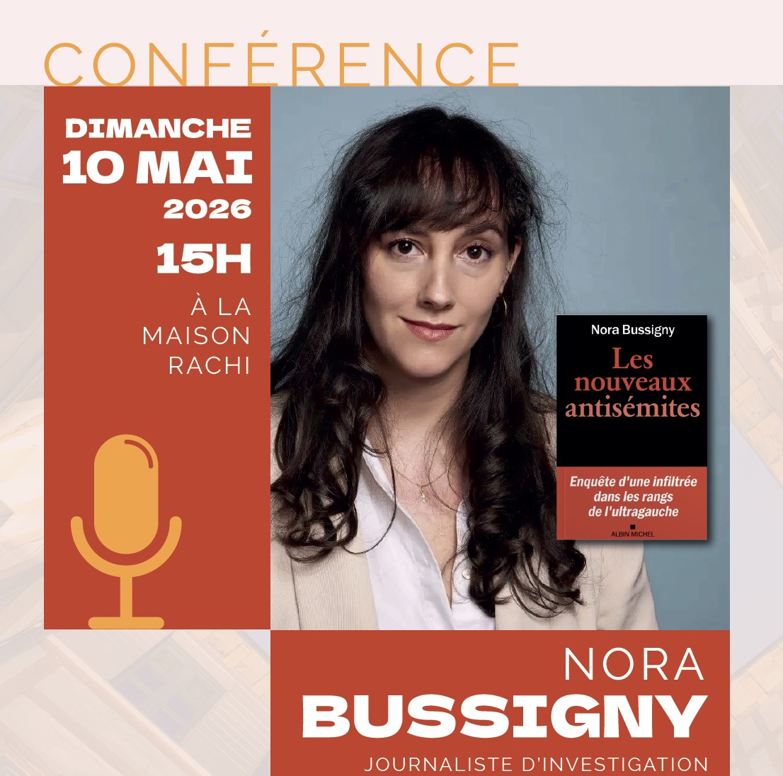 Conférence Nora Bussigny — visuel événement