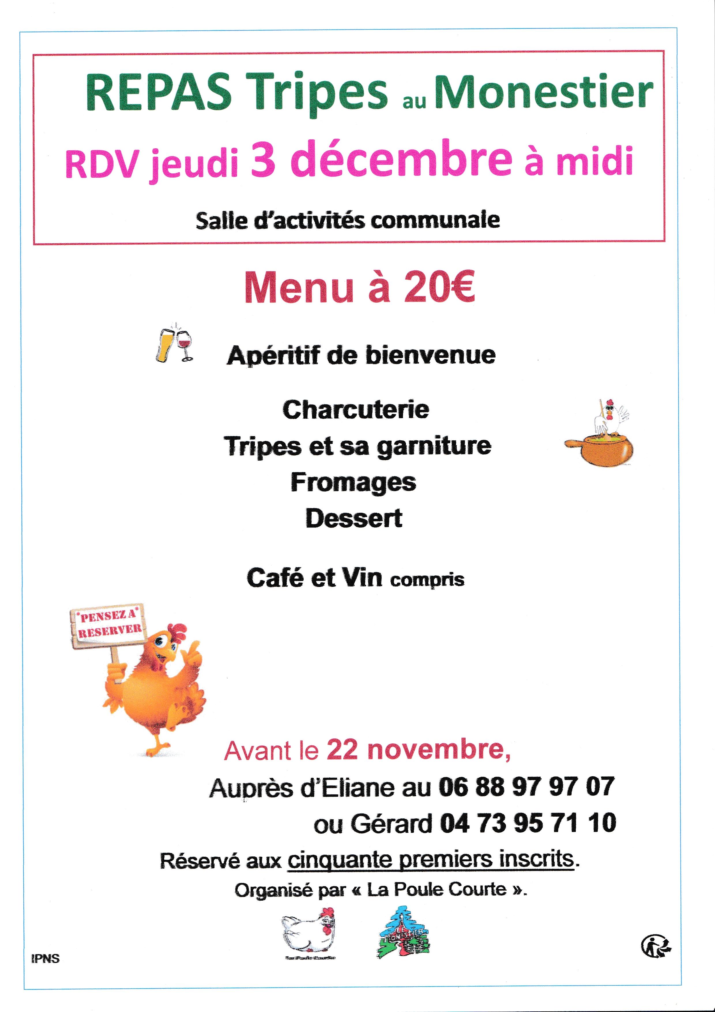 Repas tripes // Le Monestier