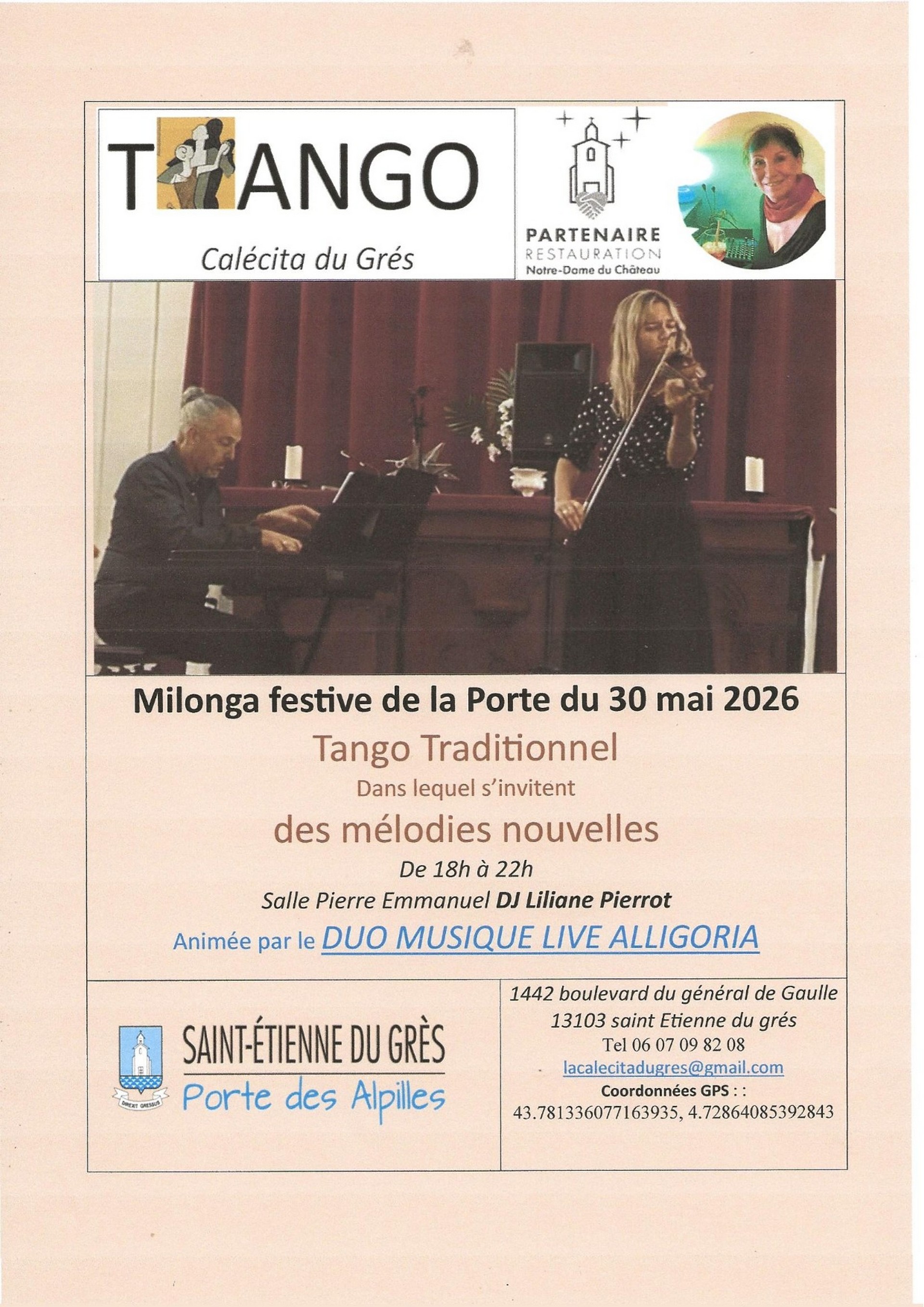 Tango Traditionnel organisé par La Calécita du Grès