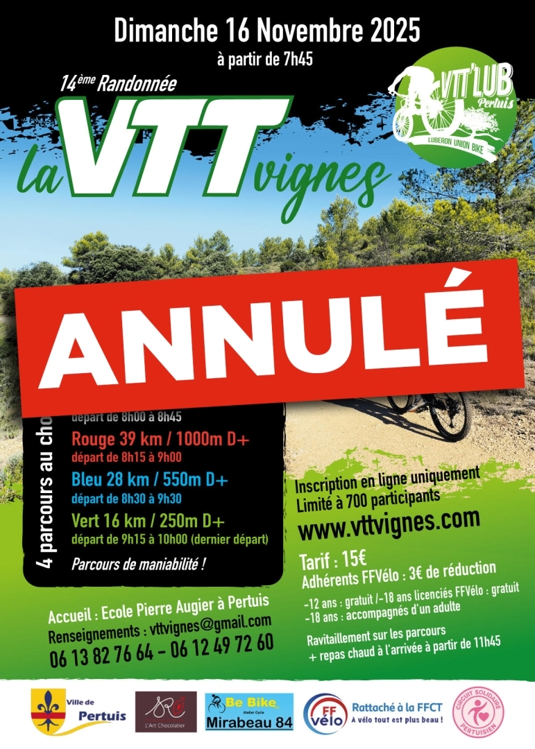 La VTT vignes 2025