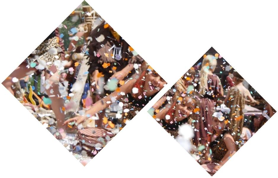 Photo portrait - Bataille de confettis