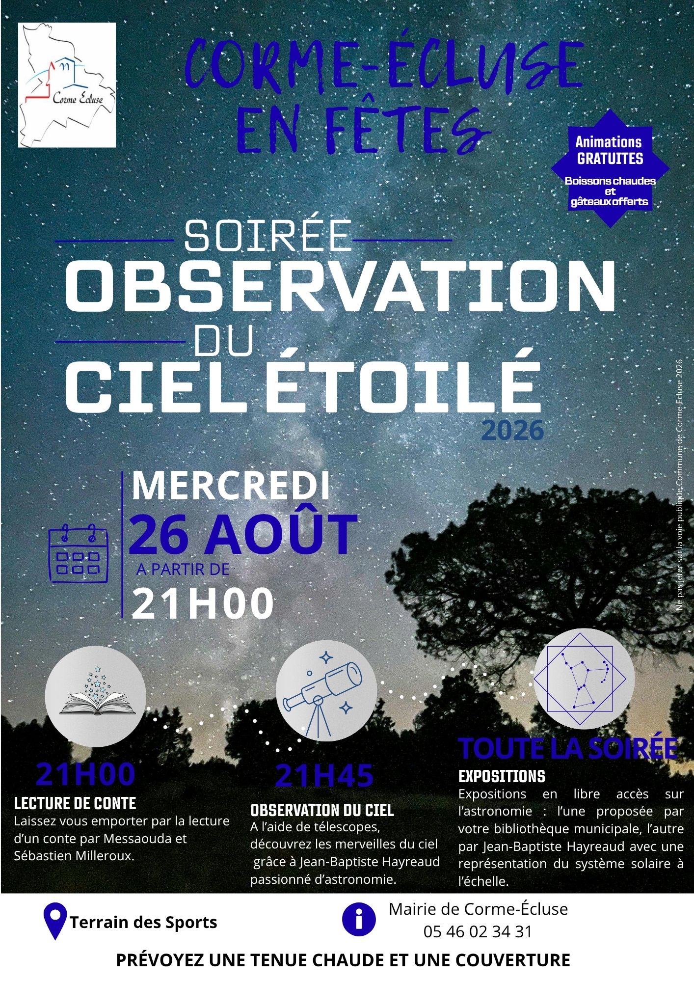 Soirée observation du ciel étoilé