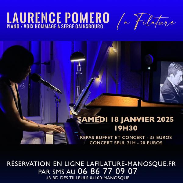 Laurence Pomero, hommage à Serge Gainsbourg Du 2 au 18 janv 2025