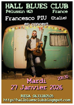 Concert "Francesco Piu Duo (Italie/F)" au Hall Blues Club_Pélussin