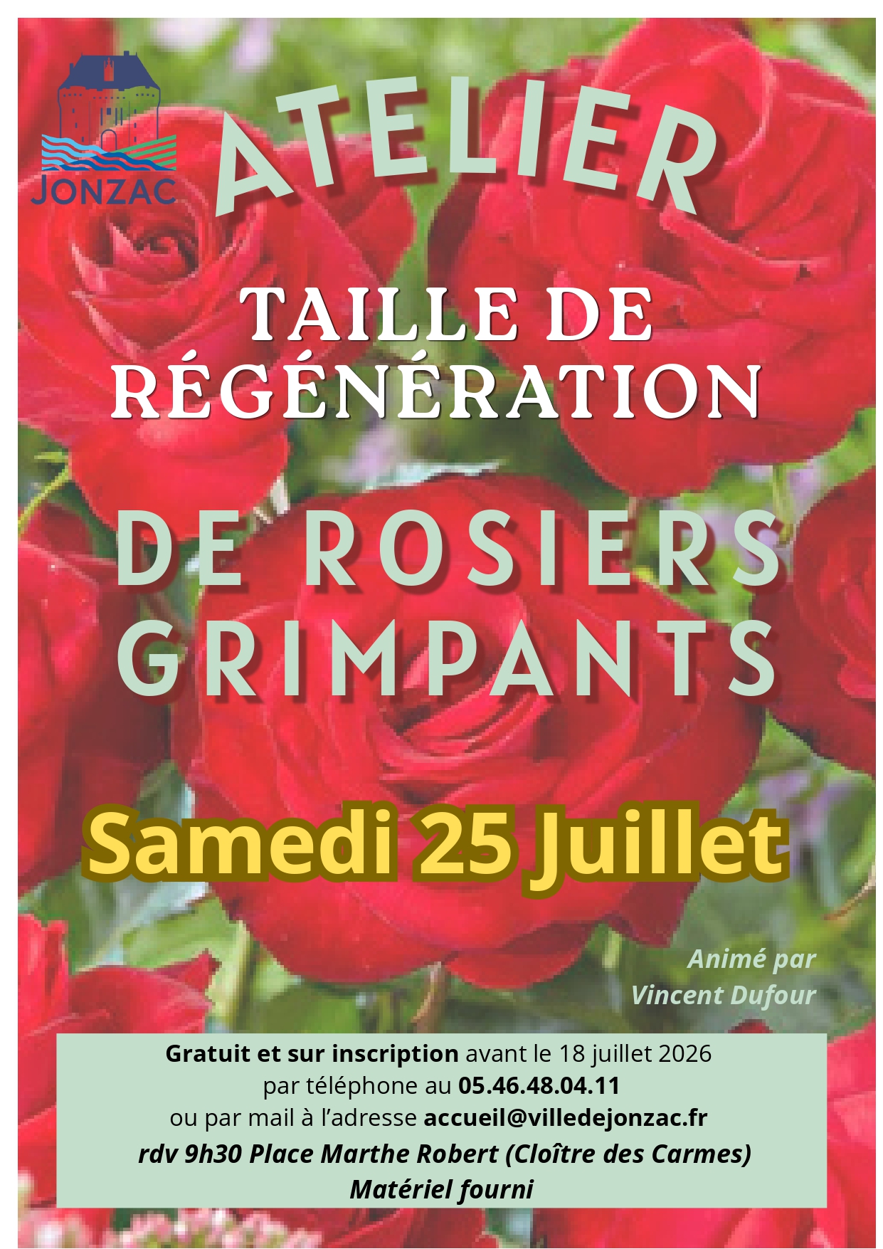 Atelier Taille de régénération de rosiers grimpants