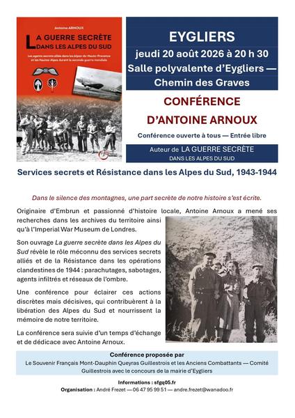 Conférence d'Antoine Arnoux