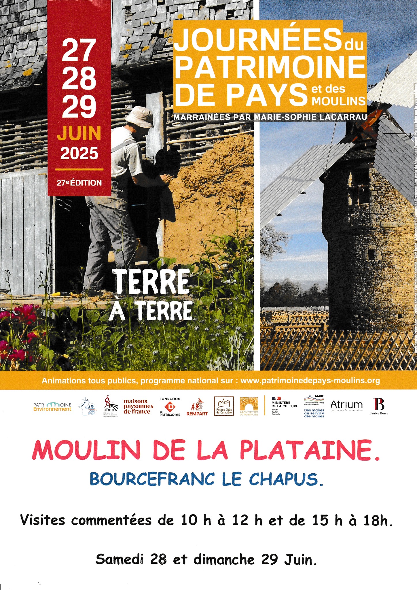 Journées du patrimoine de pays et des moulins : visite moulin de la Plataine