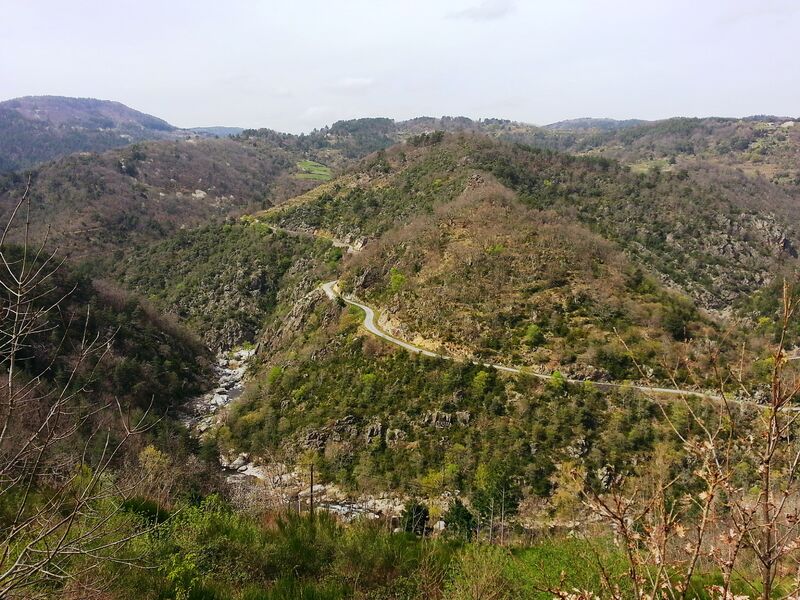 Les Gorges de la Dunière vues depuis la route RD231 près du hameau 