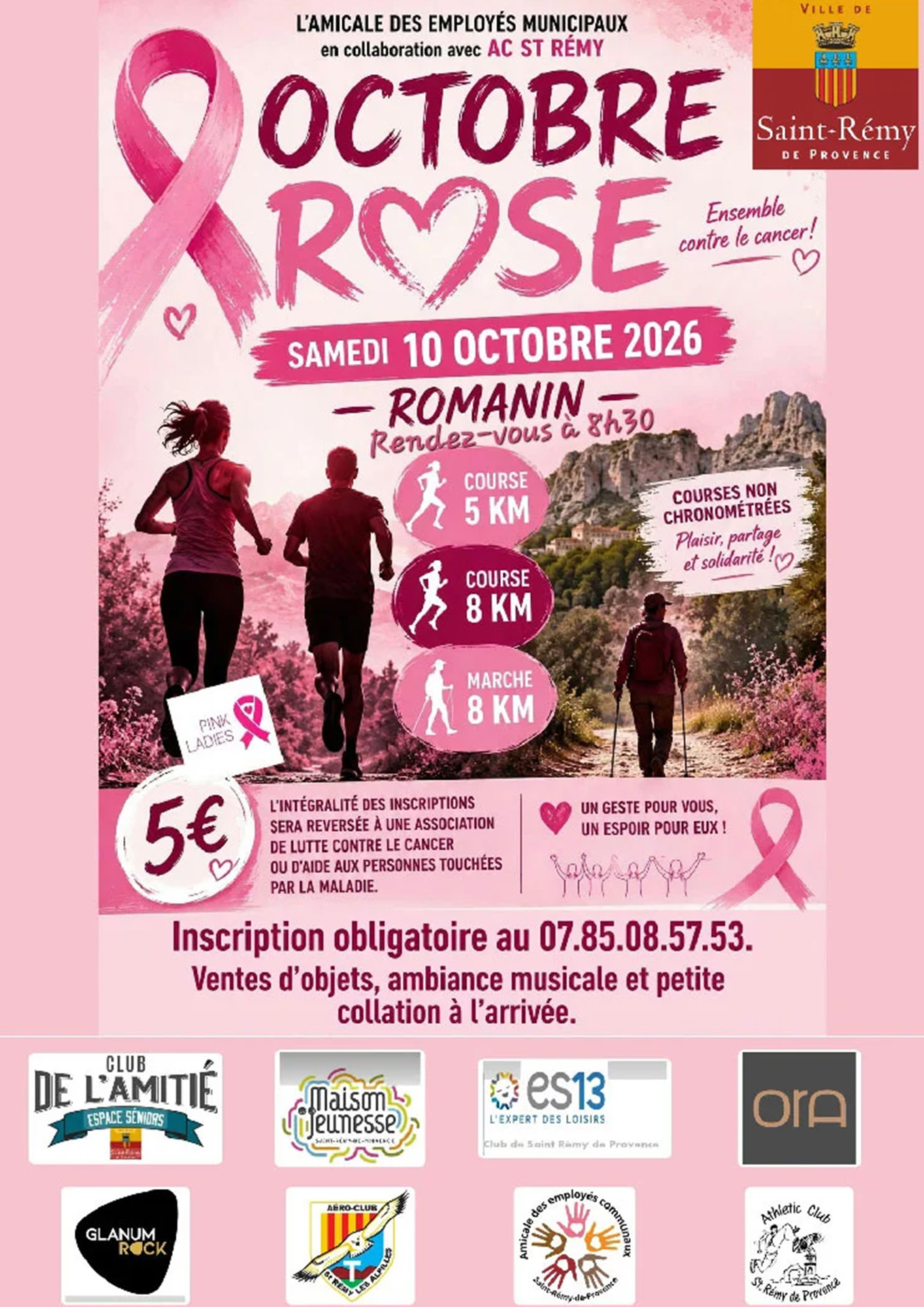 Marche Rose à Saint-Rémy-de-Provence
