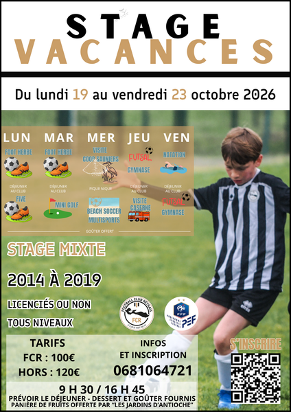 Stage de football jeune par le Football Club Réthais