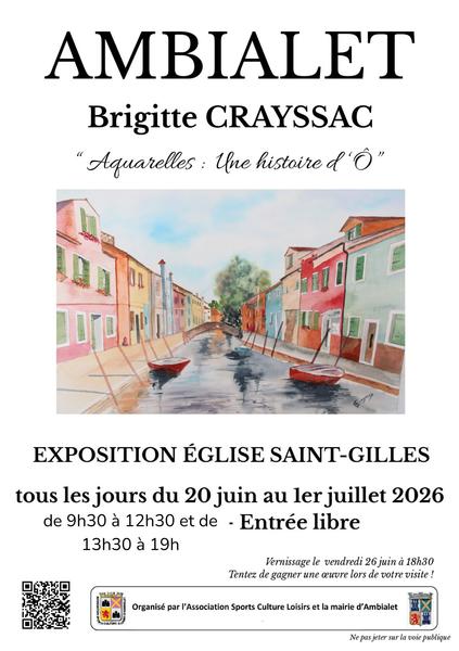 Exposition à l'église Saint Gilles - Brigitte Crayssac