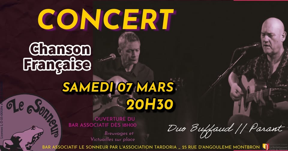 concert, chanson française, duo BUFFAUD//PARANT