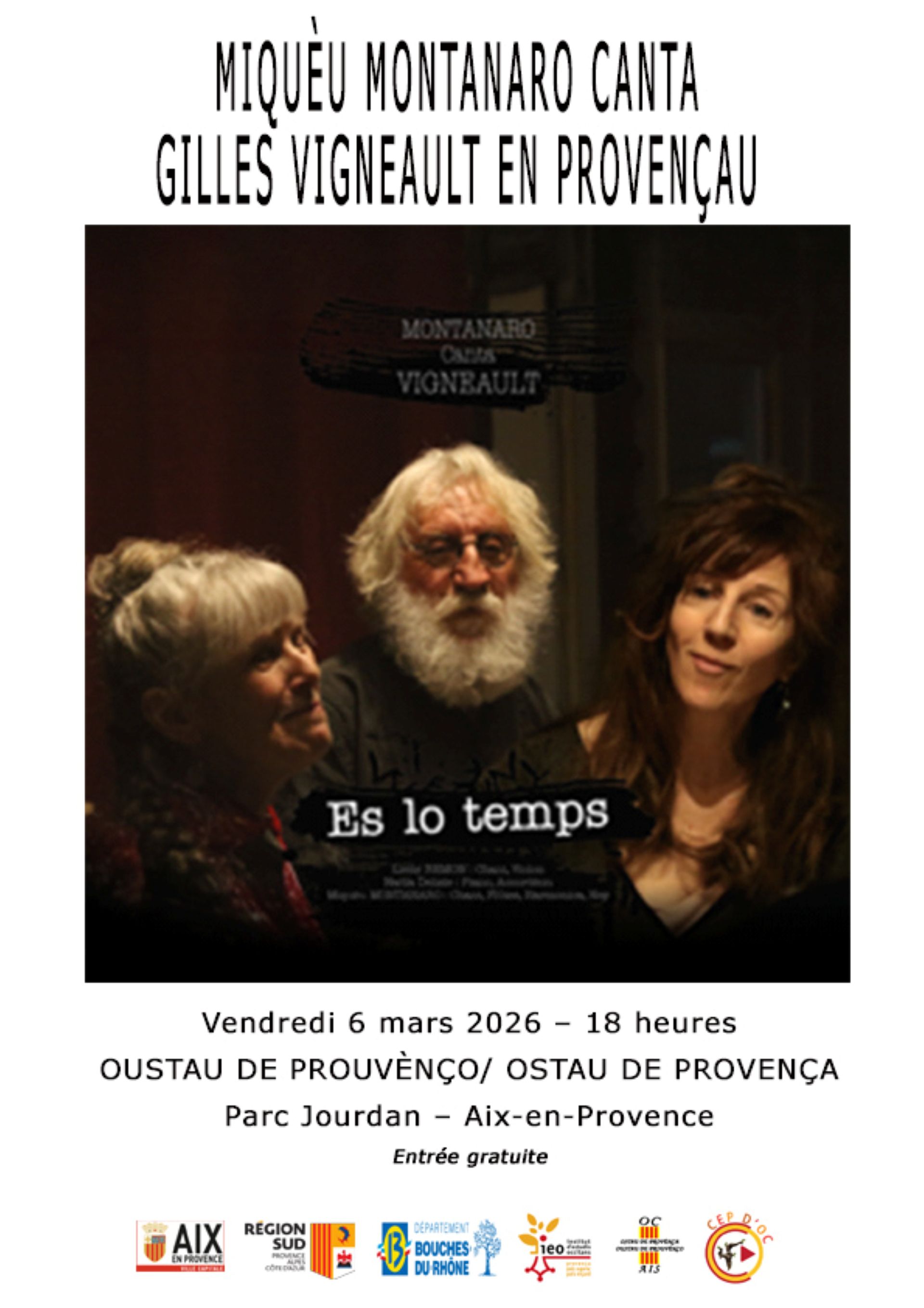 Concert : Es lo temps - Gilles Vigneault en Occitan