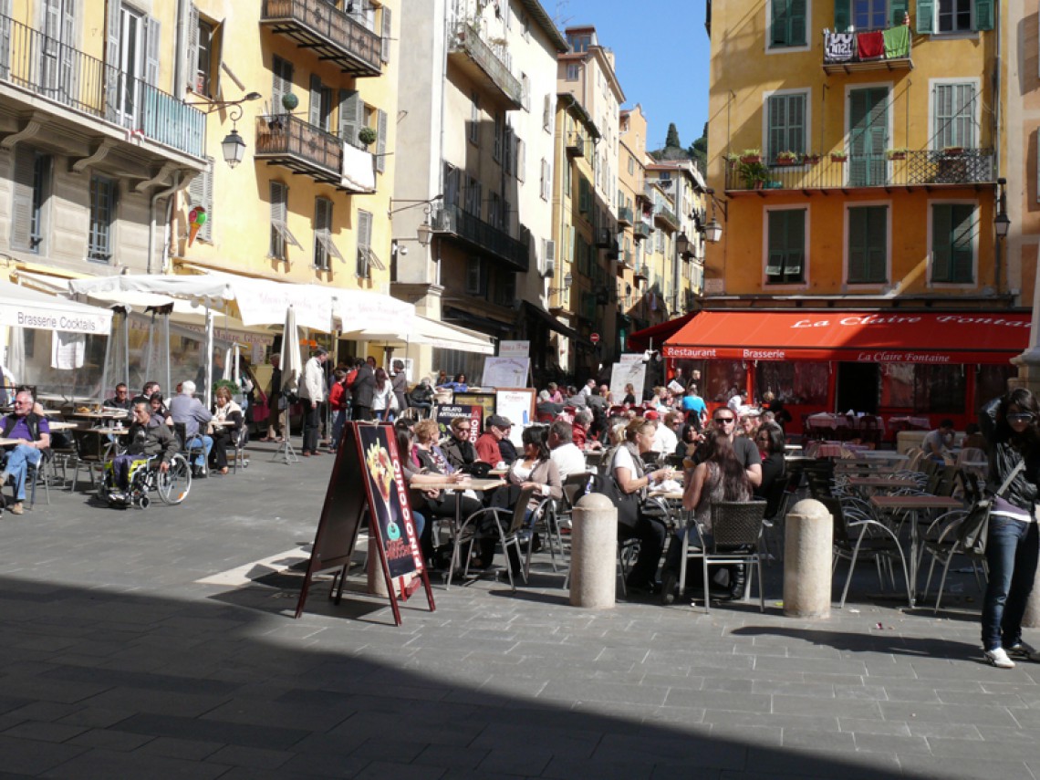 Nice, Cote d'Azur, France , French Riviera - Place Rossetti in the