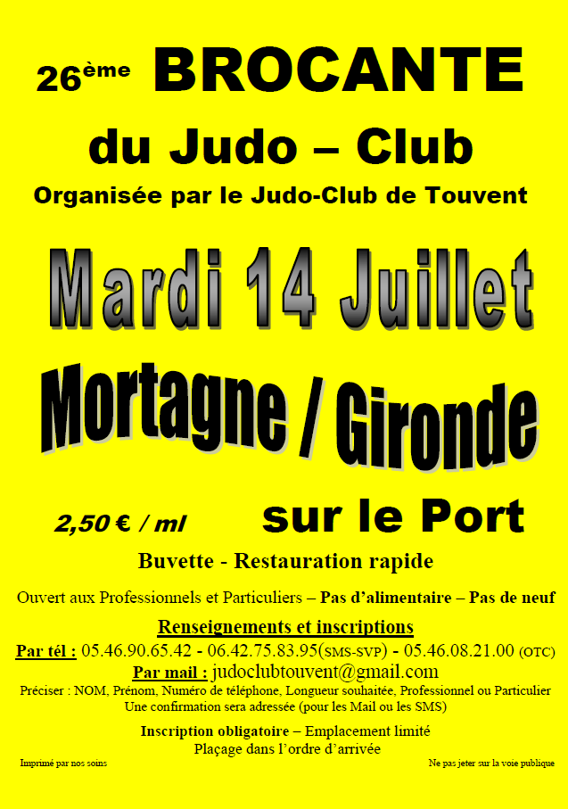 Brocante du Judo