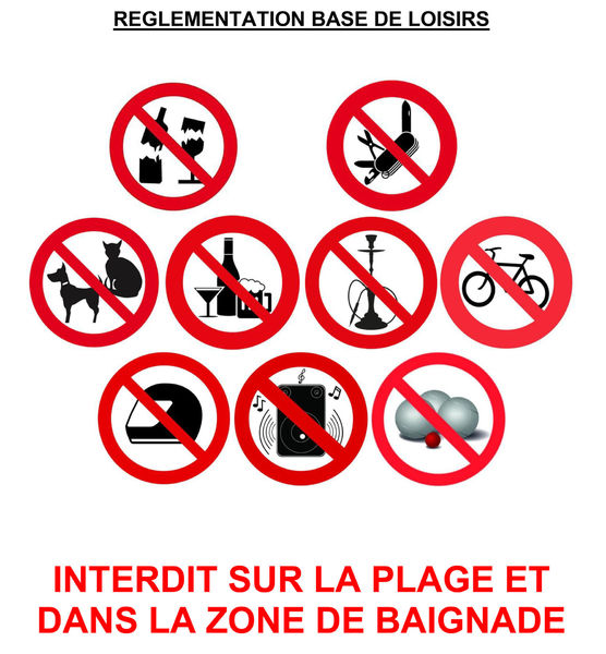 Règlementation Base de loisirs de La Terrasse