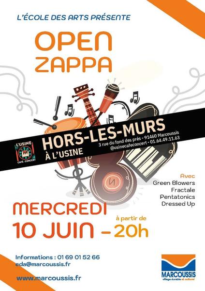la scène ouverte de juin en mode OPEN ZAPPA organisé par l'EDA de Marcoussis