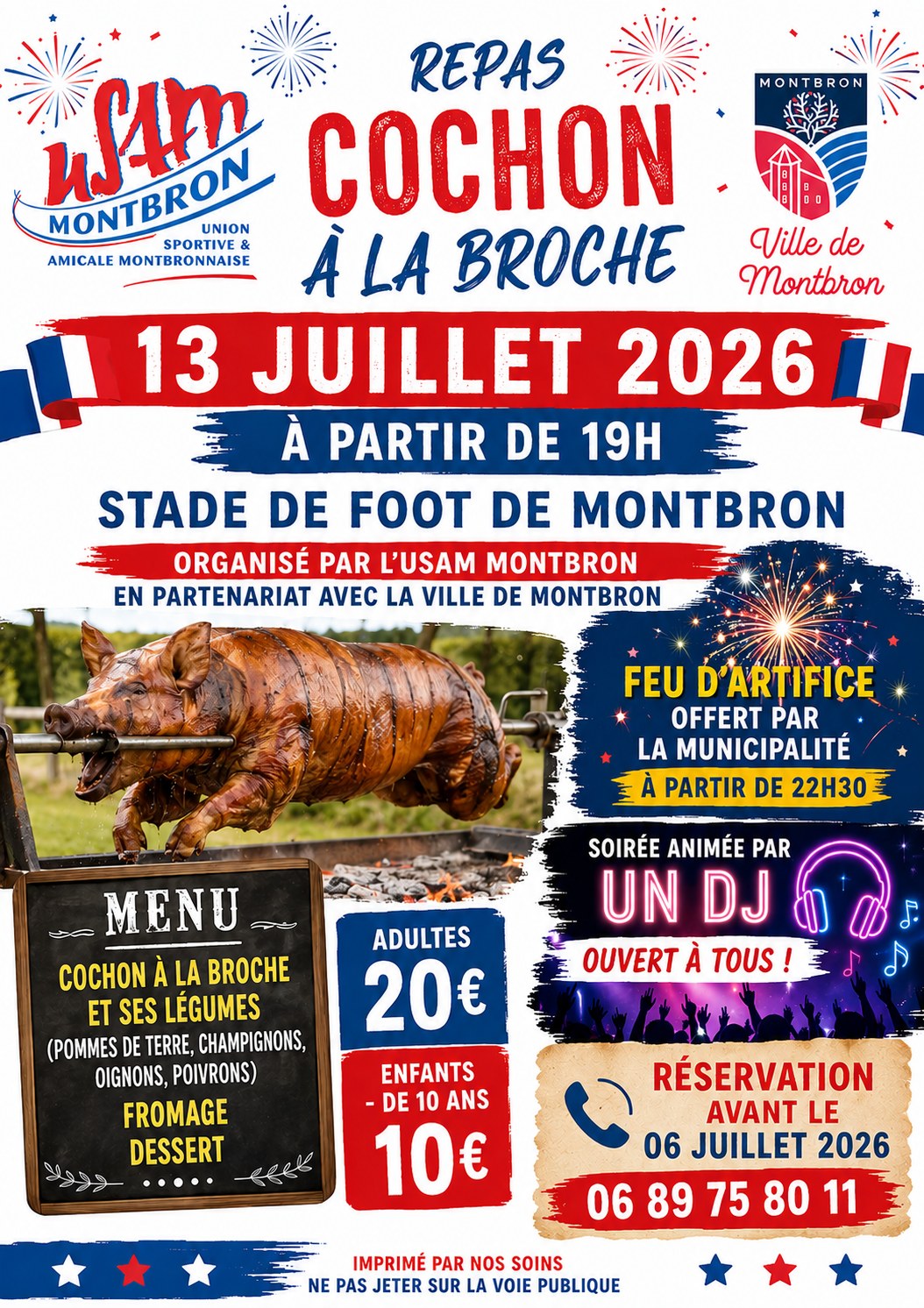 Repas cochon à la broche