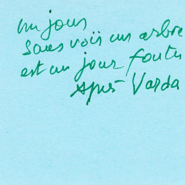 Exposition LUMA Arles : Archive de Hans-Ulrich Obrist - Chapitre 3 : Agnès Varda — Un jour sans voir un arbre est un jour foutu