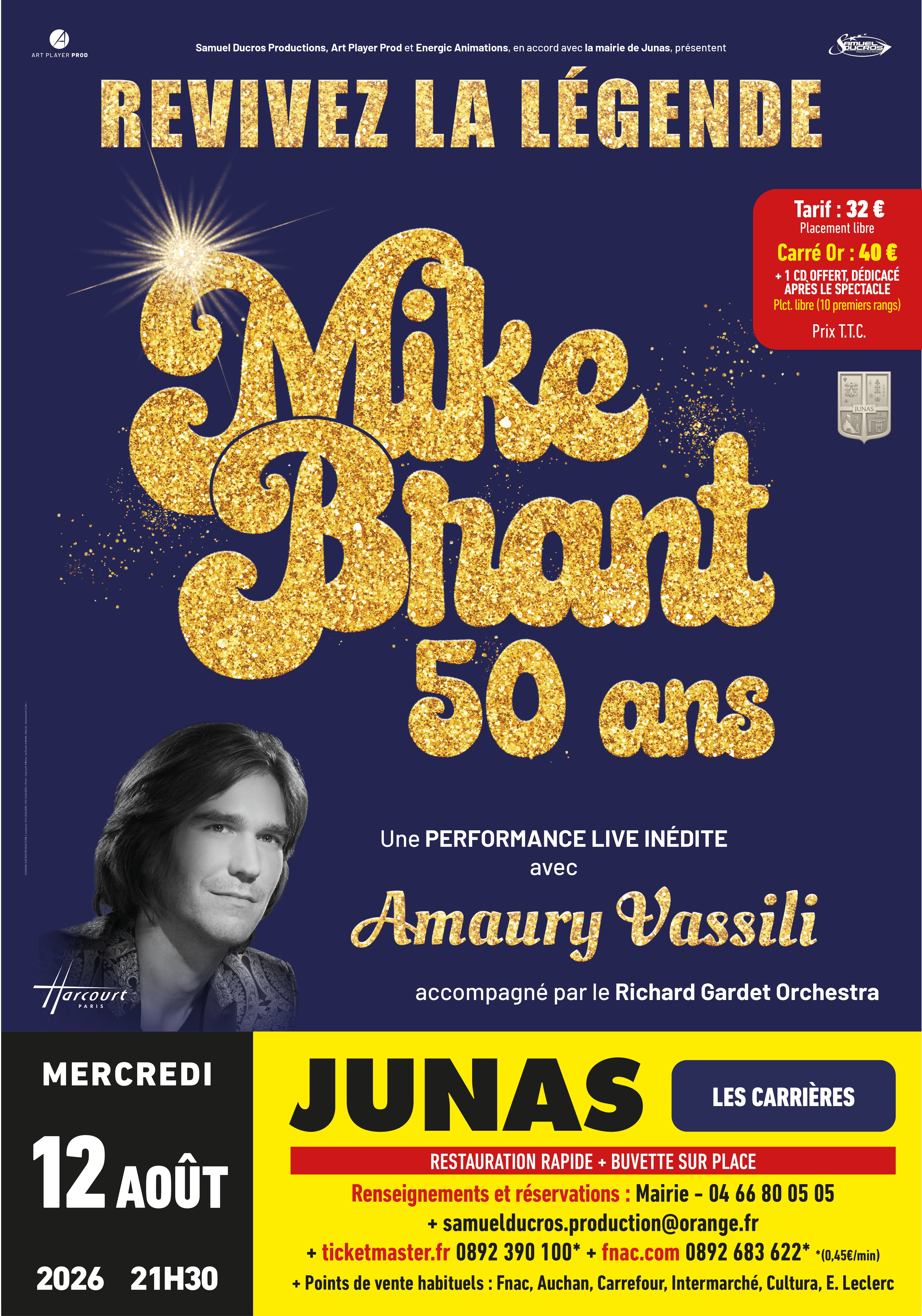 Mike Brant 50 ans chanté par Amaury Vassili
